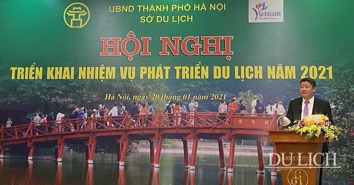 Phó Chủ tịch UBND TP. Hà Nội Nguyễn Mạnh Quyền phát biểu tại hội nghị
